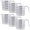U.S. Kitchen Supply® - 16 oz (500 ml) Plastic Graduated Measuring Cups with Pitcher Handles (Pack of 6), 2 Cup Capacity, Ounce ML Markings Measure Mix